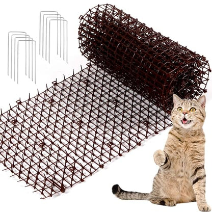 Zopeal 6.5ft Cat Deterrent Mat, Soft Spikes, Indoor Outdoor Pet Repellent - color: Dark Brown, style: 79 x 12 Inch