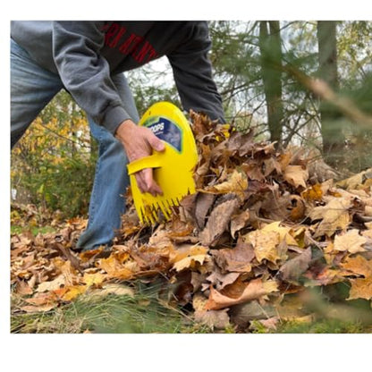 Rocky Mountain Goods Classic Leaf Scoops - Yellow Collector Leaf Grabbers with Handles for Easy Yard Cleanup - Claw Rake Tips for Gathering and Scooping Leaves and Grass