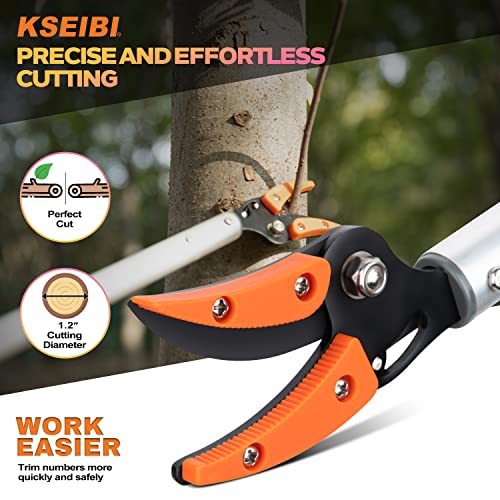 KSEIBI 143010 Long Reach Bypass Pruner, 3.5 ft (1.0m) - size: 3.5 ft