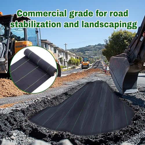 6ft x 300ft Weed Barrier Landscape Fabric Heavy Duty Premium Weed Control Fabric Durable & Eco-Friendly Weed Block Gardening Mat (3.2oz) (LTTY-W6-300) - size: 6ft x 300ft