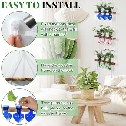 Leinuosen Hanging Plant Propagation Station, Propagation Vases, Multicolor - color: Multicolor