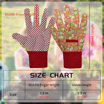 Women's Gardening Gloves Weeding and Thorn Resistant Work Gloves for Digging Planting Pruning Raking-Grown - color: Red