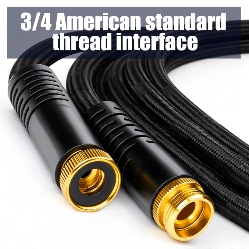 5FT Garden Hose No-Leak Lightweight Flexible Water Hose for RV Balcony - color: Black, size: 5FT
