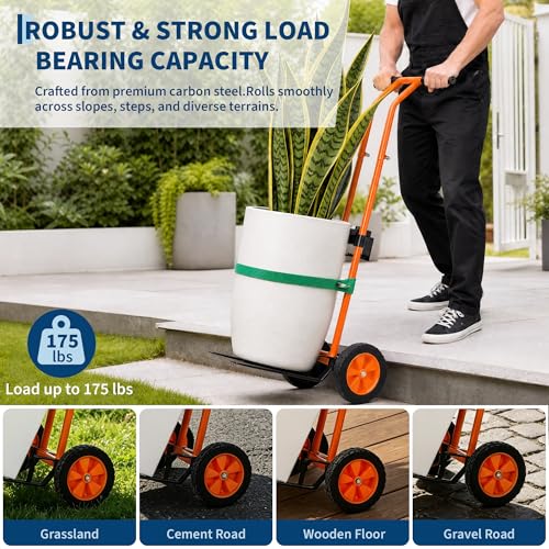 Garvee Plant Caddy with Wheels, 175 LBS Capacity - color: Orange