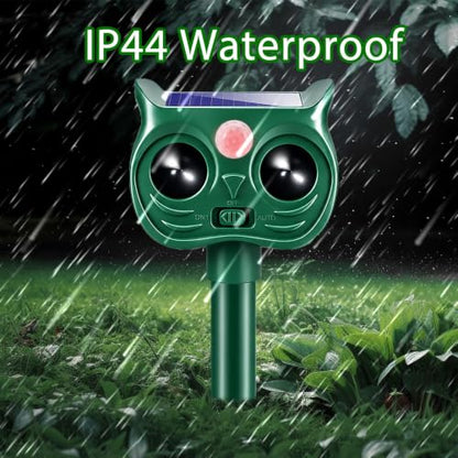 Cat Repellent Outdoor 4 Pack Solar Ultrasonic Animal Repeller for Deer