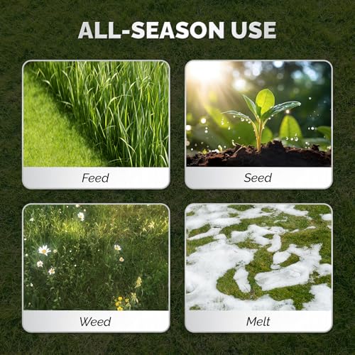 VINGLI 110lbs Fertilizer Spreader Tow-Behind with 10 Adjustable Drop Rate, with 11.4" Tire for Multi-Terrain, Broadcast Spreader for Lawn Care & Seed Spreading