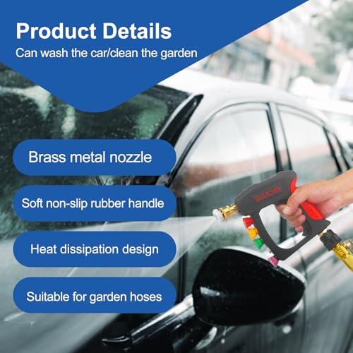DUSICHIN Pressure Washer Attachment Gun Short Wand 3000 PSI 7 GPM