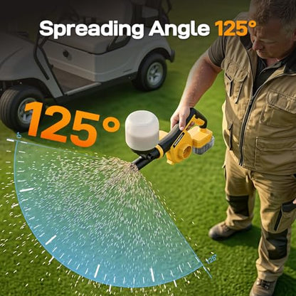 Cordless Handheld Fertilizer Spreader Compatible with Dewalt 20V
