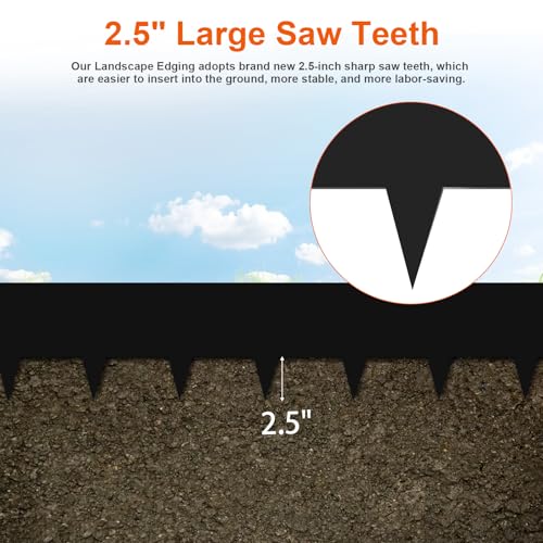 10 Pack Metal Edging for Landscaping, 40" L × 7.5" H Garden Edging - color: Black, size: 7.5 Inch