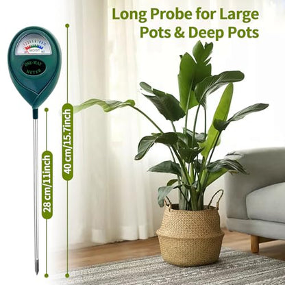 Green Soil Moisture Meter, Soil Tester, Moisture Meter Plants, Soil Moisture Tester, Soil Water Tester for Plants, Plant Moisture Monitor, No Battery Needed - color: GREEN