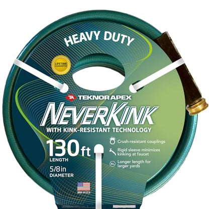 Neverkink 5/8" x 130' Heavy Duty Durable Kink Free Garden Hose - size: 5/8" x 130', style: Neverkink Heavy Duty