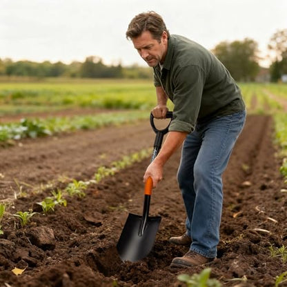 Shovel for Digging, Heavy Duty Garden Shovel with Ergonomic D-Handle, Small Shovel for Planting, 32 Inches