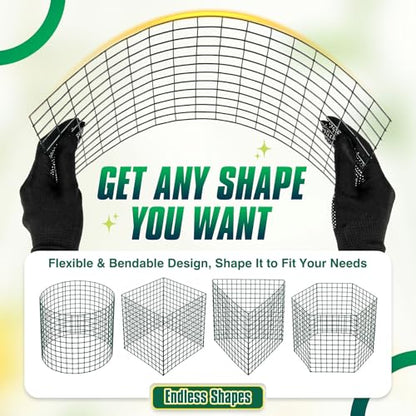 12 Pack 17" x 12" Tall Round Plant Cage - 36PCS Plant Support Cage Metal Wire Mesh Plant Protector for Outdoor Gardening Supplies Garden Protection Rabbits Chickens Ducks for Vegetables Flowers Shrubs