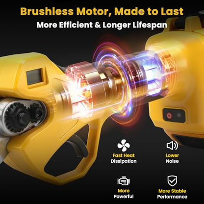 2-in-1 Cordless Pole Pruning Shears for Dewalt 20V Battery (No Battery) - style: 2 in 1 Yellow for DeWalt 20V