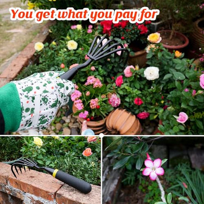 Kemaier Gardening Hand Trowel and Stainless Steel Hand Cultivator