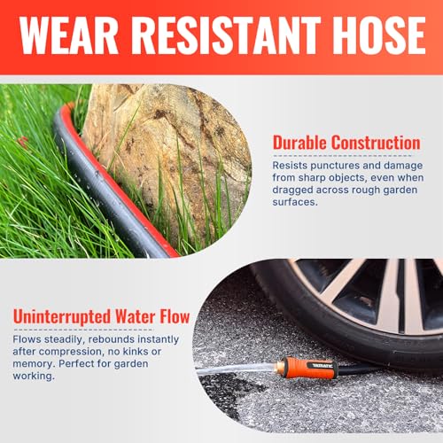 YAMATIC 3ft Short Garden Hose, 5/8in I.D. Flexible Lightweight Leader Hose - size: 3' feet