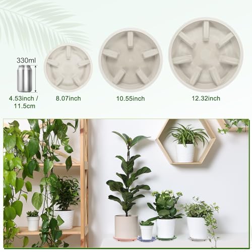 M METERXITY 2-Pack Plant Saucer, 10.04 Inch/25.5 cm Plastic Plant Trays Thicker for Pots/Indoor/Outdoor/Water Drainage and Protection, Flowerpot Drip Tray [Mocha] - color: Mocha