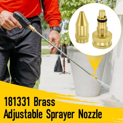 2Pcs 181331 Brass Adjustable Nozzle with Gaskets