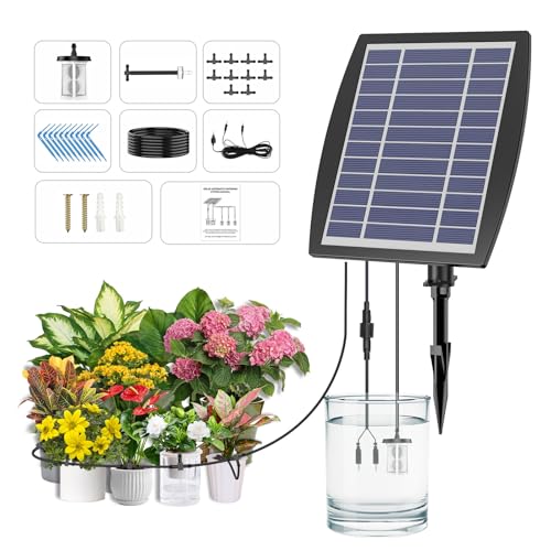 Solar Drip Irrigation System - Supports 20-30 Pots, 12 Timing Modes - Drip Irrigation Kit,Automatic Plant Garden Watering System for Outdoor Plants,Garden, and Potted Plants - size: Supports 20-30 Pots, 12Timing Modes
