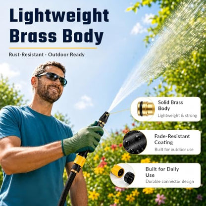 2026 High Pressure Hose Nozzle Sprayer for US Garden Hoses (2, Black)