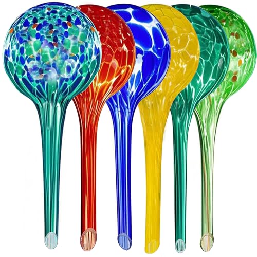 Self Watering Globes for Plant, Large Glass Outdoor Plant Watering Devices - color: 6pcs-Large Size