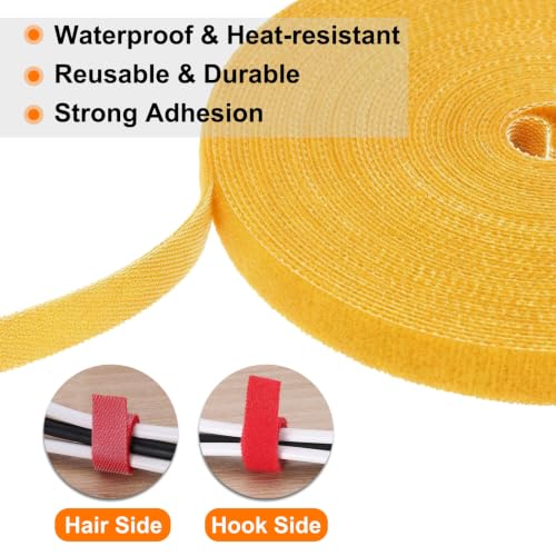 HARFINGTON Garden Plant Tape 16.4ft 19/32" Reusable Ties Strap Yellow - color: Yellow, size: 16.4ft x 19/32"