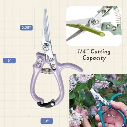 Modern Sprout Hydroponic Grow + Harvest Bundle - color: Lavender Garden Jar + Lavender Shears