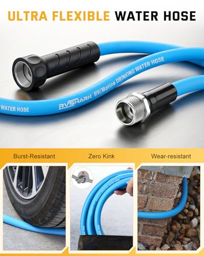 RV Water Hose 85FT, NSF 372 Certified Drinking Water Hose, Blue - size: 85FT