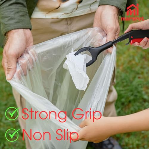 2pcs Short Grabber Reacher Tool, Mini Grabber Tool, 12 Inch Litter Picker Stick, Heavy Duty Small Extension Helping Hands Arm, Nabber Tongs for Elderly Seniors Adult Childrens Reaching Trash Objects