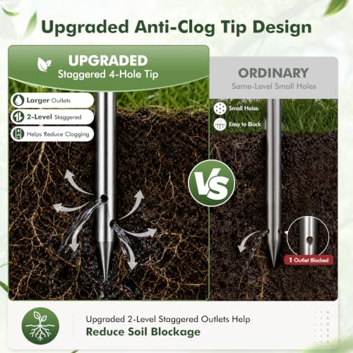 Deep Root Watering Tool for Trees with Trigger Handle & Fertilizer Bottle