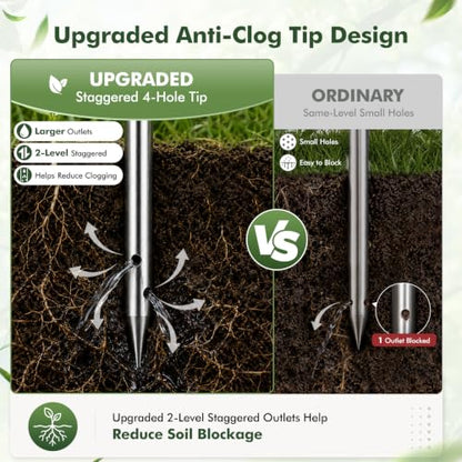 Deep Root Watering Tool for Trees with Trigger Handle & Fertilizer Bottle
