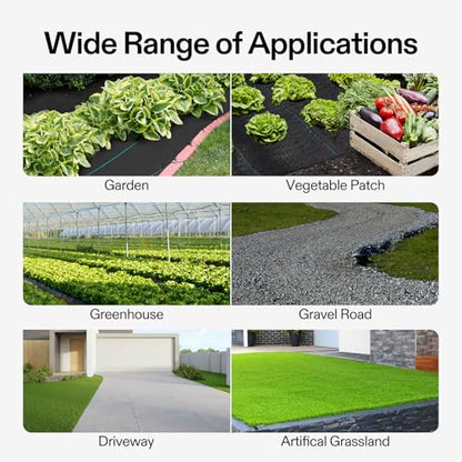 VIVOSUN Premium Weed Barrier Landscape Fabric Heavy Duty 3ftx250ft - size: 3×250FT