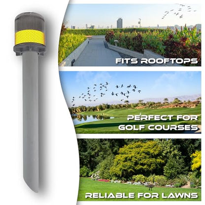 Bird Deterrent Device, Nighttime Solution to Repel Geese and Ducks from Lawns, Flashing Night Light Disrupts Sleeping to Discourage Nesting, Set of 1