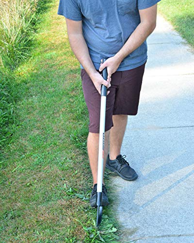 Standing Plant Root Remover and Weed Puller - Lightweight and Durable Metal Design with Aluminum Shaft and Steel Claw - Easy on Your Back and Knees, Hard on Pesky Weeds