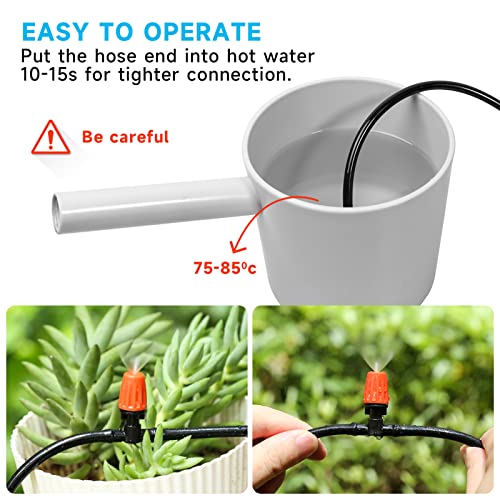 50 Pcs Adjustable Micro Spray Irrigation Emitters for Garden Irrigation - color: Tee Connector