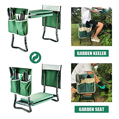 Garden Kneeler and Seat Stool Heavy Duty Garden Folding Bench with Large RemovableTool Pocket Gloves and Soft EVA Kneeling Pad for Gardening Lovers - size: Style B