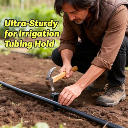 35 Pieces 1/2 Inch Drip Irrigation Hold Down Anchor Stakes, 4.5-Inch Plastic 1/2'' Heavy-Duty Tubing Holder Stakes for 1/2'' Irrigation Tubing Garden Vegetable Flower Beds Drip Supplies - size: 1/2" Stake-35P