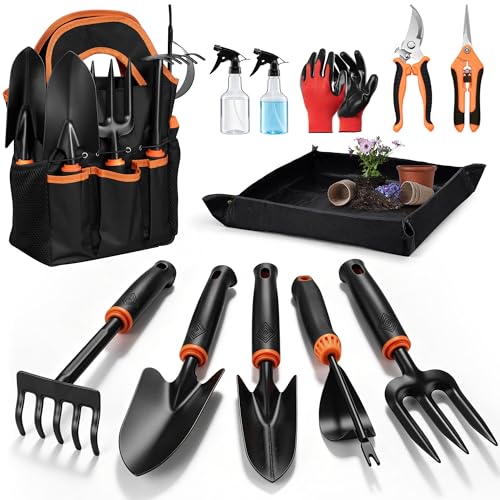 Joyfair Gardening Tools, 12 Pcs Garden Tool Set for Planting & Weeding