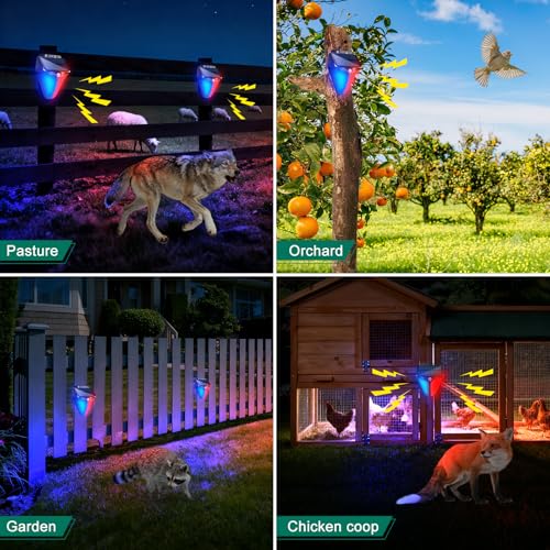 Aolyty Solar Motion Sensor Alarm Light with Siren, 4 Modes, 2 Pack
