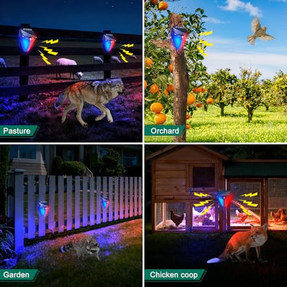Aolyty Solar Motion Sensor Alarm Light with Siren, 4 Modes, 2 Pack