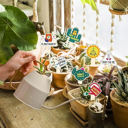 Plant Labels for Outdoor Garden Waterproof, 17 Pack Garden Sign - color: Funny