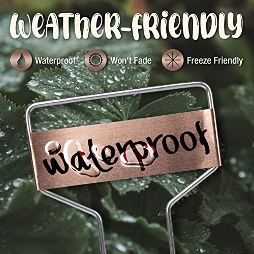 Metal Plant Labels for Garden, Waterproof Markers Outdoor Use, 25 Pack 10"
