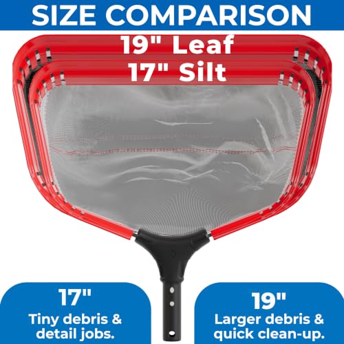 ProTuff 490 Promise Pool Net Set, 20in Leaf Rake + 18in Silt Skimmer - size: PRO Bundle 18 / 20, style: PRO – Lifetime