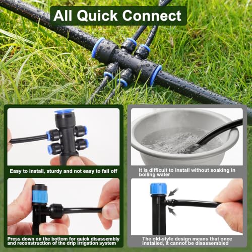 263FT Drip Irrigation System,Garden Watering Kit for Gardens,Potted Plants - size: 263FT