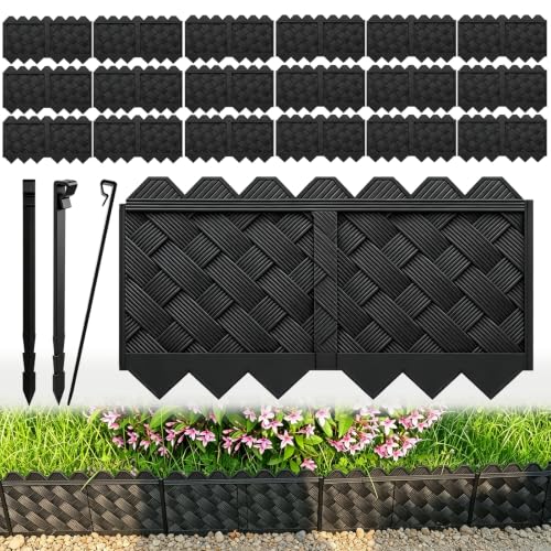 30 Pack Flower Bed Edging Borders, Landscape Edging with Stakes, 5" X 30ft