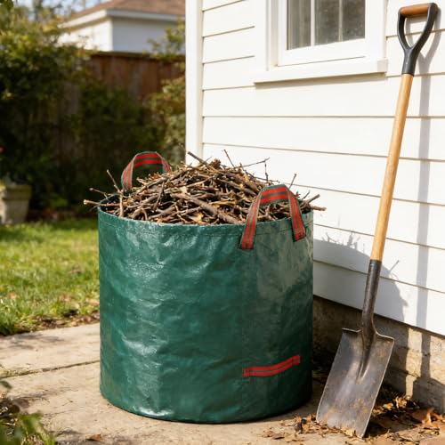 Yard Waste Bags,3-Pack 132 Gallon Reusable Collapsible Garden Leaf Bags - color: 132 Gallon Round