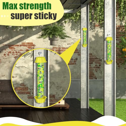 Qualirey 4 Pcs Sticky Fly Trap Fly Stick with Hook, Green Camouflage - style: Green Camouflage
