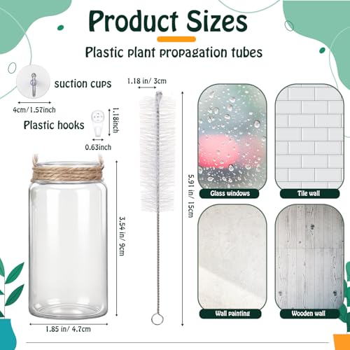 Baderke 9 Set Window Hanging Propagation Stations 3.54'' Plastic Vases - style: Stylish