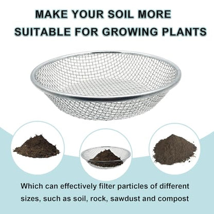 1/4 Inch Soil Sifter for Gardening, Rock Sifter for 5gallon,Compost Sifter Dirt Sifter,Captures Dirt Rocks Sawdust - color: 1/4 Inch