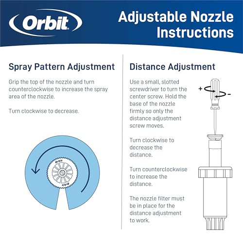 Orbit 80303 2" Professional Series Adjustable Pressure-Regulating Spray Sprinkler Body with 8' Adjustable Pattern Nozzle - style: 8' Adjustable